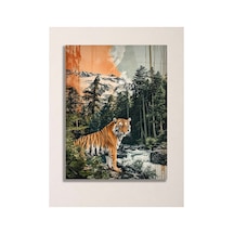 Kaplan Ve Dağ Manzaralı Metal Tablo - Vahşi Doğa Duvar Dekoru, Metal Poster Wall Art Çok Renkli - 923864739 Çok Renkli - 923864739 Çok Renkli