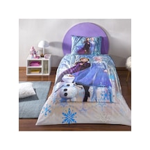 Taç Lisanslı Disney Frozen Winter Tek Kişilik Pamuk Nevresim Takı