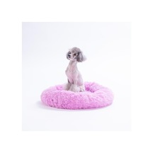 Lila Donut Köpek Yatağı Kedi Yatağı Simit Yatak Anti-stress Pet Yatağı Peluş Yatak S