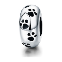 S925 Ayar Gümüş Pet Baskı Elmas Boncuk Dıy Bilezik Aksesuar Çok Renkli