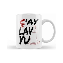 Çay Lav Yu Karadeniz Kupa Bardak Porselen Karışık
