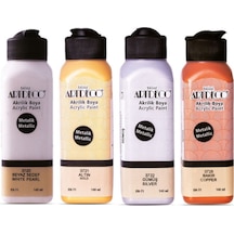 Metalik Akrilik Boya 4 Renk X 140 Ml Set Karışık