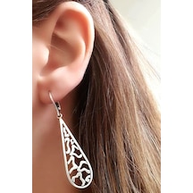 925 Ayar Gümüş Tasarım Damla Bohem Küpe N11.6991