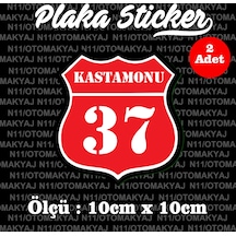 37 Kastamonu İl Şehir Plaka Sticker Futbol Spor Kulüb