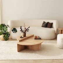 Cool, Yeni Nesil Modern 2 Parça Orta Sehpa, Natural