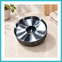 Bezos Tekli Büyük Üstü Kapalı Metal Küllük Dfnbez