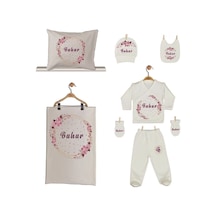Pia Baby Gl 1904-06 İsme Özel Yastık Battaniye Zıbın Set Pembe