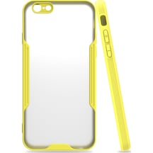Apple iPhone  Uyumlu,  6 Kılıf Platin Silikon - Sarı