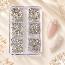 6lı Mini Boy Parlak Kristal Görünümlü Tırnak Süsleme Taşları 6 Boy Nail Art Süsleme Taşları Wn-532