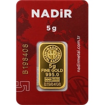 Nadir Gold 24 Ayar 5 Gram Külçe Altın 1 Adet 5 Gram Külçe Altın