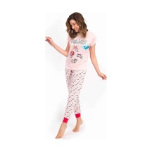 Roly Poly 2460 Kadın Collect Somon Kısa Kol Pijama Takımı