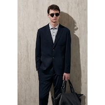 Lufian Noa Spor Erkek Blazer Ceket Slim Fit Lacivert Lacivert 111140175100200