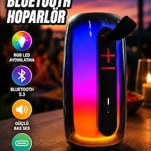 Rgb Led Bluetooth Hoparlör Taşınabilir Güçlü Bas Ses Type-c Şarjlı