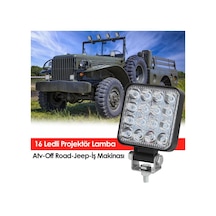 16 Ledli Projektör Lamba Atv-Off Road Jeep-Iş Makinası