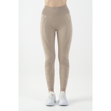 Maraton Active Slimfit Kadın Fitness Açık Vizon Tayt 812081-açık Vizon