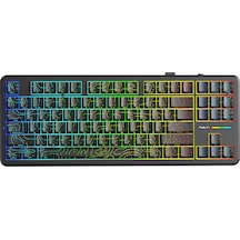 Aula F87 Pro Mekanik Rgb Tkl Kayhua İntelligent Switch Kablosuz Makrolu Hot Swap Klavye Desenli Siyah
