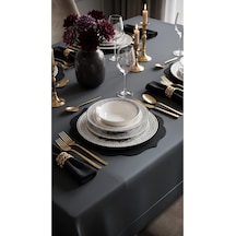 Athena 24 Parça Porselen Yemek Takımı, Siyah, Ckr4809 Diğer