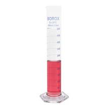 Borox Cam Mezür Uzun Form Mavi Skala 500 ML