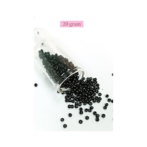 Dökme Cam Kum Boncuk 8/0 3 Mm - 20 Gram - Parlak Siyah - Bnc170 Diğer