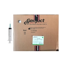 Genject - 5ml 3parça Yeşil Kısa İğneli Enjektör - 1000 Adet