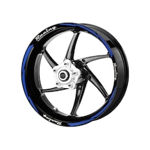 Deeb Motosiklet Jant Şeridi Racing Mavi Beyaz Model S N11.24464