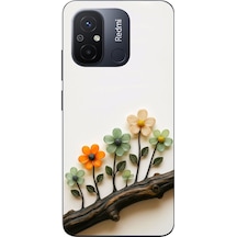Redmi 12c Uyumlu Dalda Açan Çiçekler Baskılı Silikon Kılıf Renkli