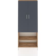 Arges Dolap 4 Raflı 2 Kapaklı 88x30x221 Çam-antrasit Çam