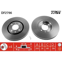 Ön Fren Aynası 406 1.9td-2.0 16v-2.1td-2.2 Hdi-3.0v6 95/5.04 Xantıa 2.0i 95/4.03 283x26x4dlxhav