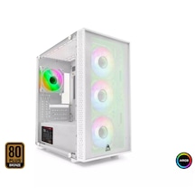 Mofan Mf2900w Pc Gaming Kasa Beta 3 Seri 80+ 850w Power Supply 4xfan - Beyaz