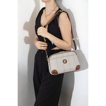 Silver & Polo Silver Polo Kadın Çapraz Çanta 1094 Bej-taba