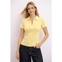 Fashion Friends Bayan Polo Yaka T Shirt 26y0332k1 Sarı Sari