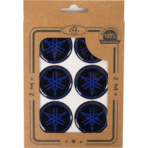 YAMAHA Koruma Takozu Damla Etiket Sticker Ø39 mm SİYAH-MAVİ