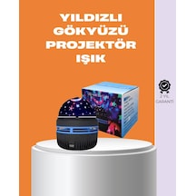 Star Master Galaxy Projektör 360 Dönebilen Gece Lambası Dekoratif Ambiyans Işığı Mavi