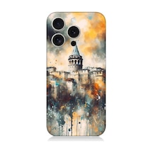 Apple iPhone 15 Pro Uyumlu Galata Da Renk Yağmuru Desenli Silikon Kılıf Çok Renkli