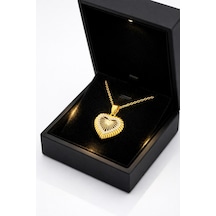 Çekirdekjewelry 925 Ayar Gümüş Altın Kaplama Kalp Kolye Özel Işıklı Hediye Kutusu Nda Sarı Çekirdekjewelry 925 Ayar Gümüş Altın Kaplama Kalp Kolye Özel Işıklı Hediye Kutusu Nda Sarı