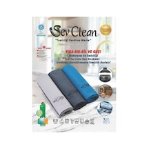 Sev Clean Mikrofiber 3'lü Temizlik Bezi, Toz Kir Leke Bırakmaz, Silgeç Bez Çok Renkli