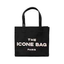 Siyah The Icone Bag Paris İşlemeli Tote Kadın Kol Çantası Ve Omuz Çantası Orta Boy Siyah Siyah The Icone Bag Paris İşlemeli Tote Kadın Kol Çantası Ve Omuz Çantası Orta Boy Siyah