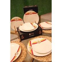 Dekomus İle Lisanslı 6 Kişilik 12 Parça Porselen Servis Tabağı Ve Pasta Tabağı Seti Diğer