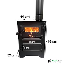 Fırınlı Kamp Karavan Sobası - Çadır Sobası