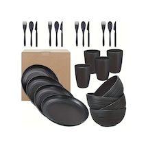 Tcherchi 24 Parça Kamp Mutfak Seti Siyah