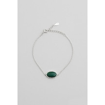 So Chic Mirror 18 Ayar Beyaz Altın Kaplama 19 Cm Gümüş Minimal Bileklik