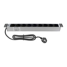 Amp Connect 19" 1u 9 Şebeke Soketli Alüminyum Kabin Prizi Pdu