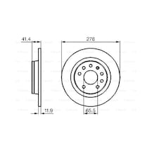 Opel Vectra C 1.6 2001-2008 Bosch Arka Disk 2 Adet