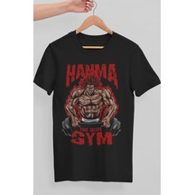 Oversize Baki Hanma Baskılı T-shirt Unisex Anime Baskılı Tişört 001