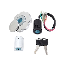 Rogfer Motosiklet Yakıt Deposu Kilidi Elektrikli Kapı Kilidi Kafa Kilidi Seti, Xf125 İçin İki Evrensel Anahtarlı