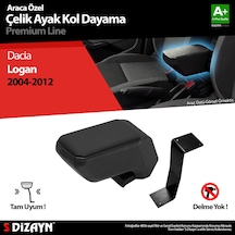 S-Dizayn Dacia Logan 2004-2012 Kol Dayama Kolçak Çelik Ayaklı ABS Siyah