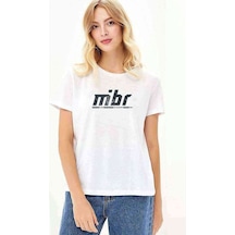Mibr Cs Go Baskılı Beyaz Kadın Tshirt