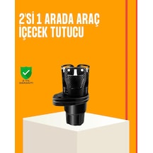 Oto Bardak Tutucu 360 Döner Çift Bölmeli Karbon Fiber Tasarım Diğer