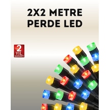 Taşınabilir Pil İle Çalışan Led Işık 2x2 Metre Perde Modeli Çr