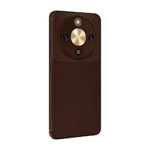 Huawei Honor Magic 8 Lite Uyumlu Auto Focus Karbon Kapak - Kahverengi